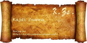 Kajdi Zsanna névjegykártya